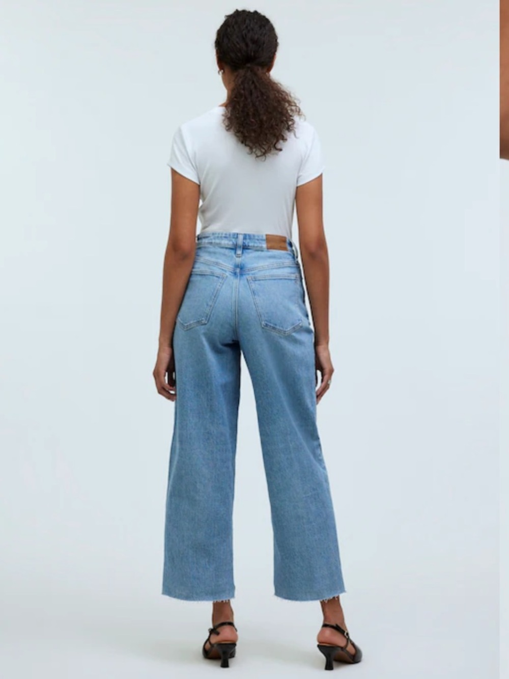 Madewell The Curvy Perfect Vintage Wide Leg Crop Jeans - Picture 3 of 8